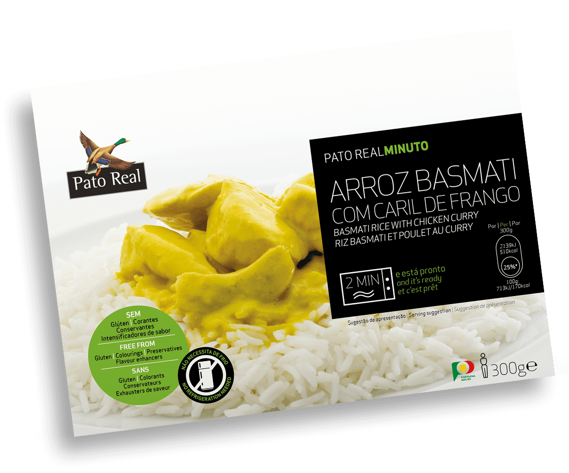 Arroz Basmati com Caril de Frango Pronto a Comer