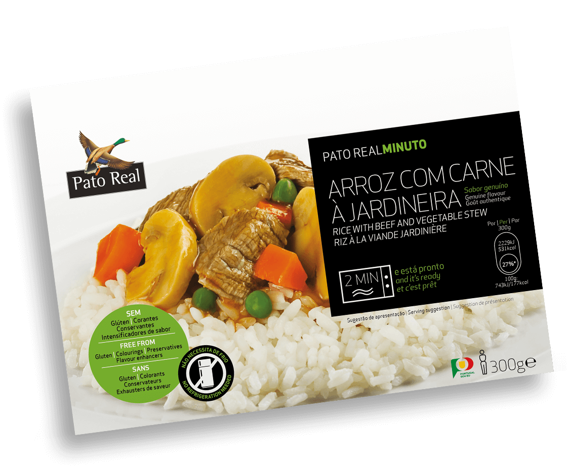 Arroz com Carne à Jardineira Pronto a Comer 