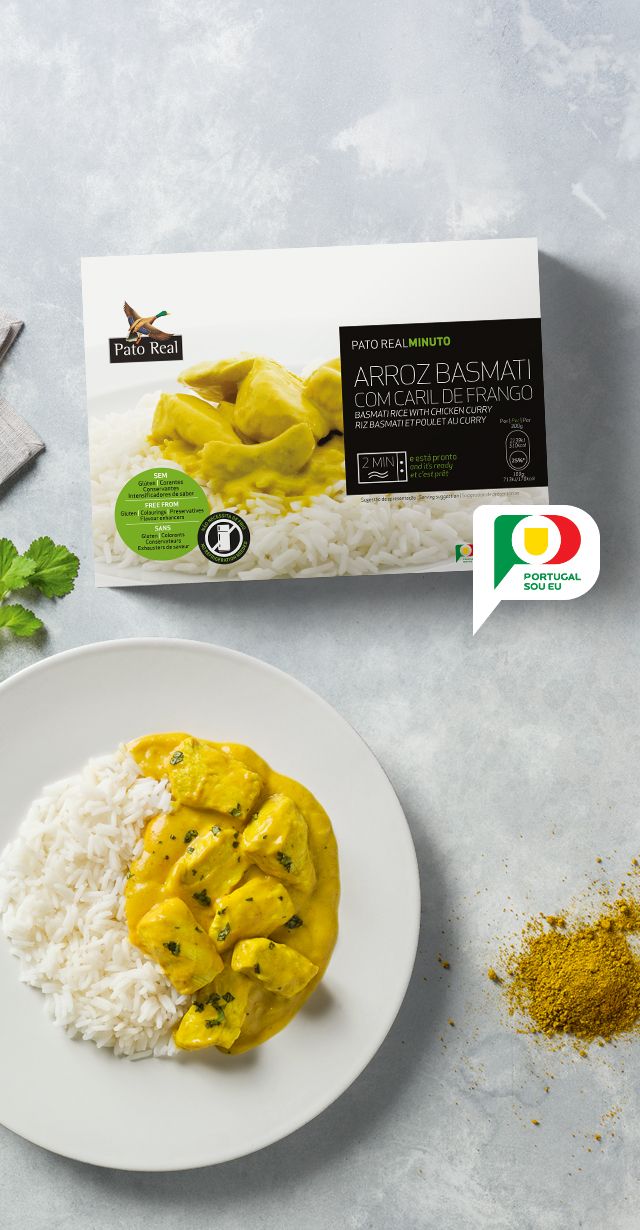 Arroz Basmati com Caril de Frango Pronto a Comer
