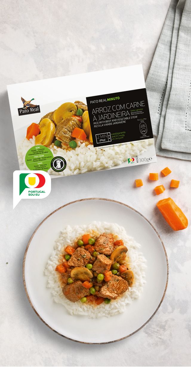 Arroz com Carne à Jardineira Pronto a Comer 