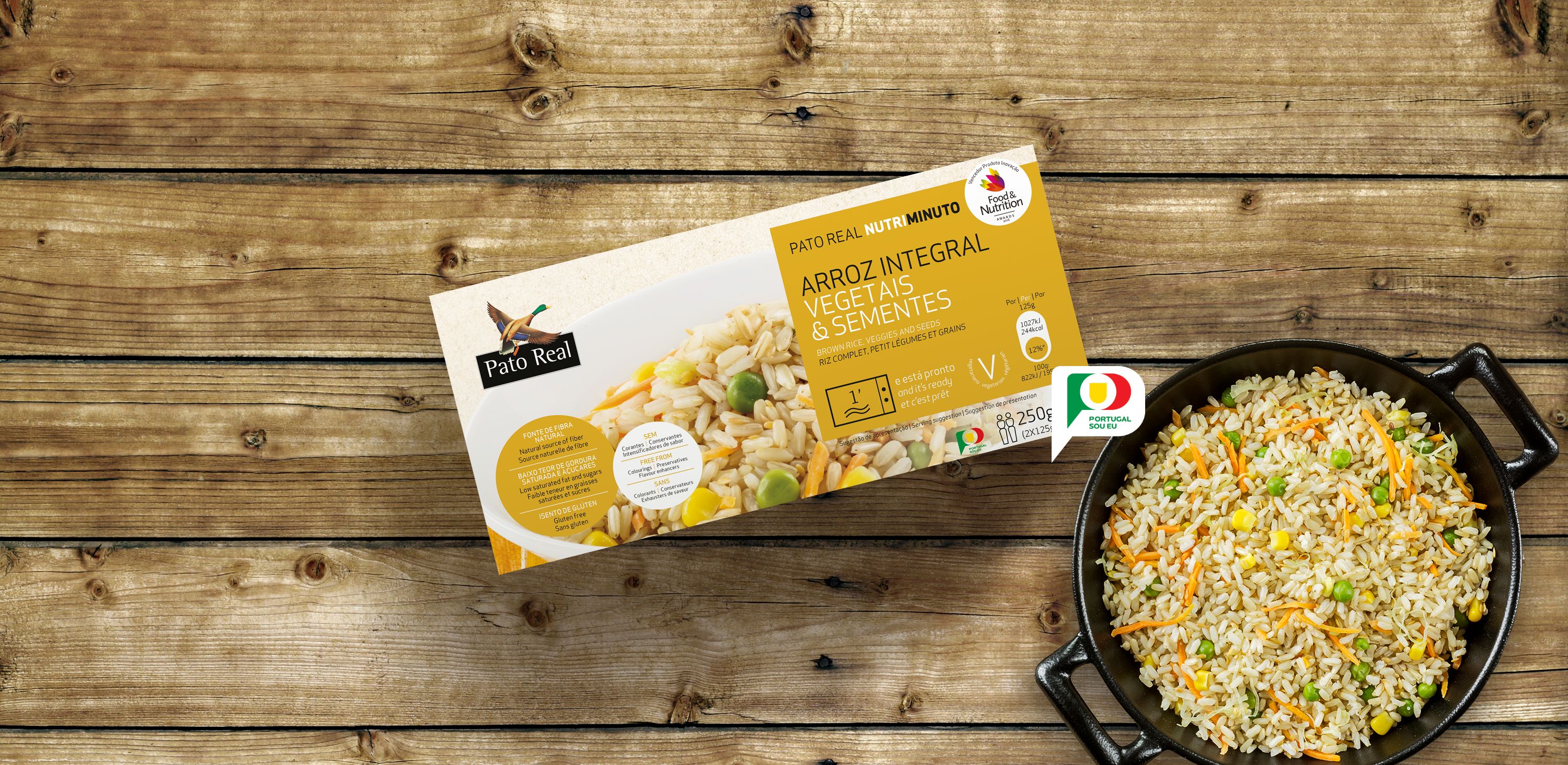 Arroz Integral, Vegetais e Sementes
