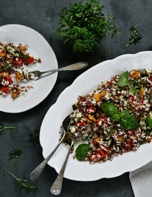 Salada de Arroz, Quinoa Real e Vegetais