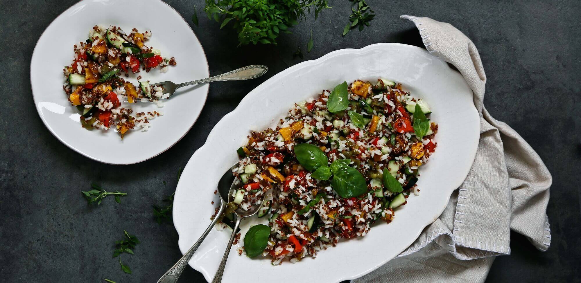 Salada de Arroz, Quinoa Real e Vegetais