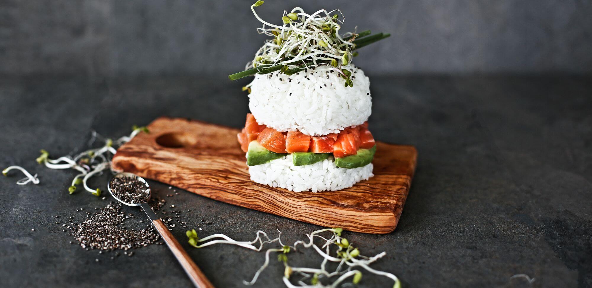 Sushi Burguer de Salmão
